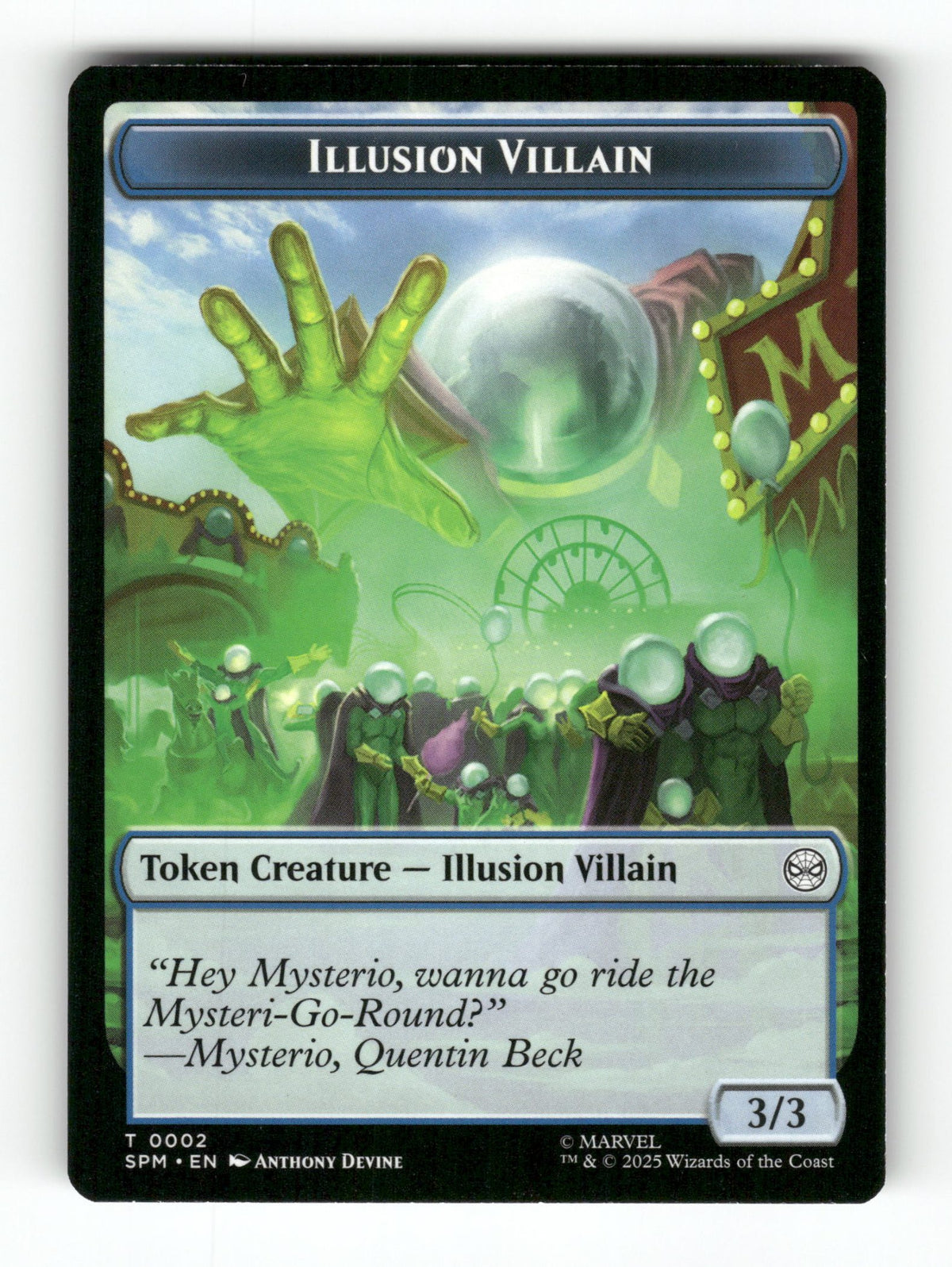 Spider // Illusion Villain Double-Sided Token (Back)