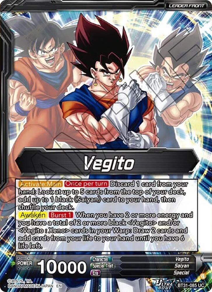 Vegito // SSB Vegito, Ultimate Power (Back)