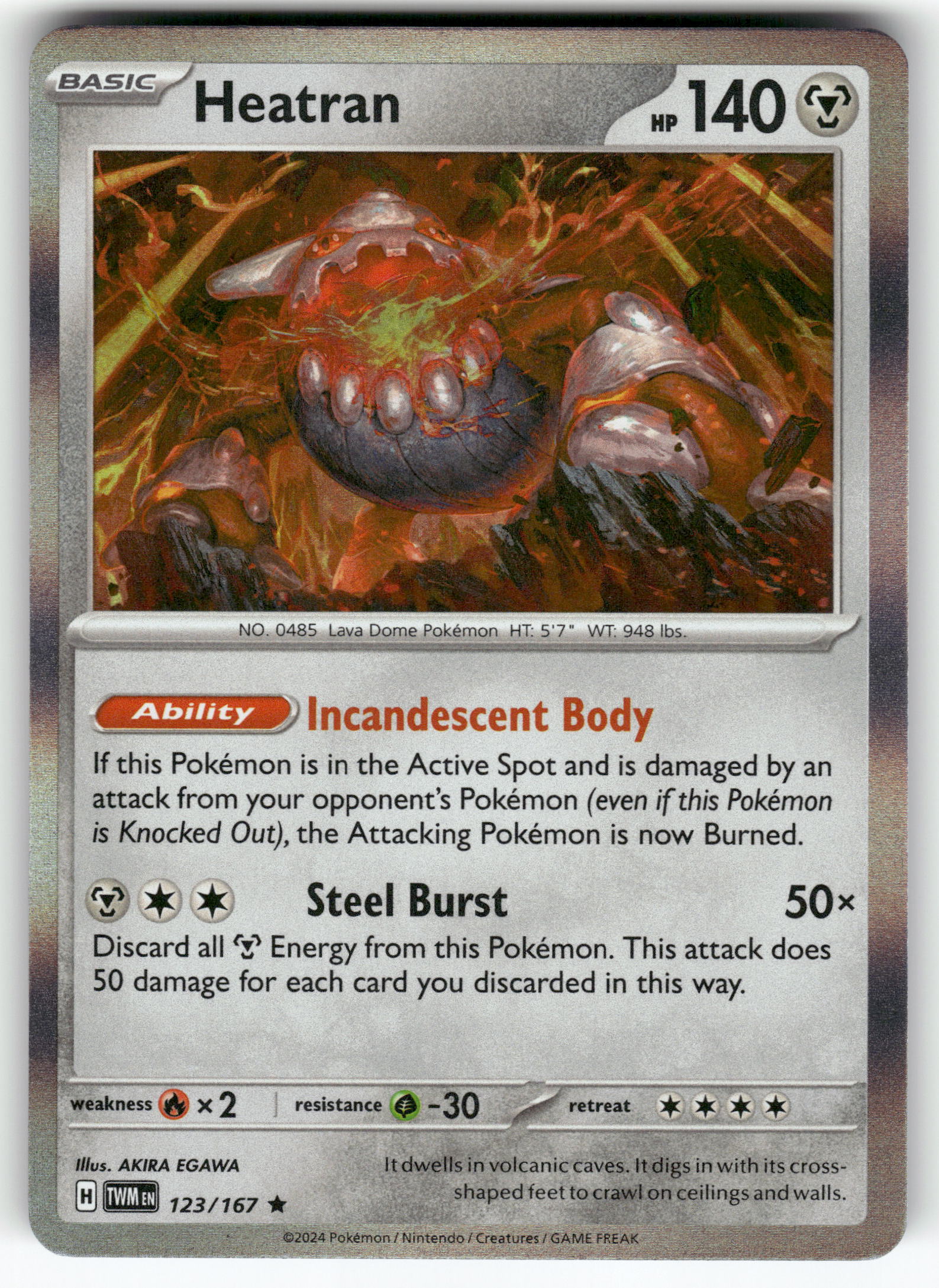 Heatran - 123/167 (Cosmos Holo)