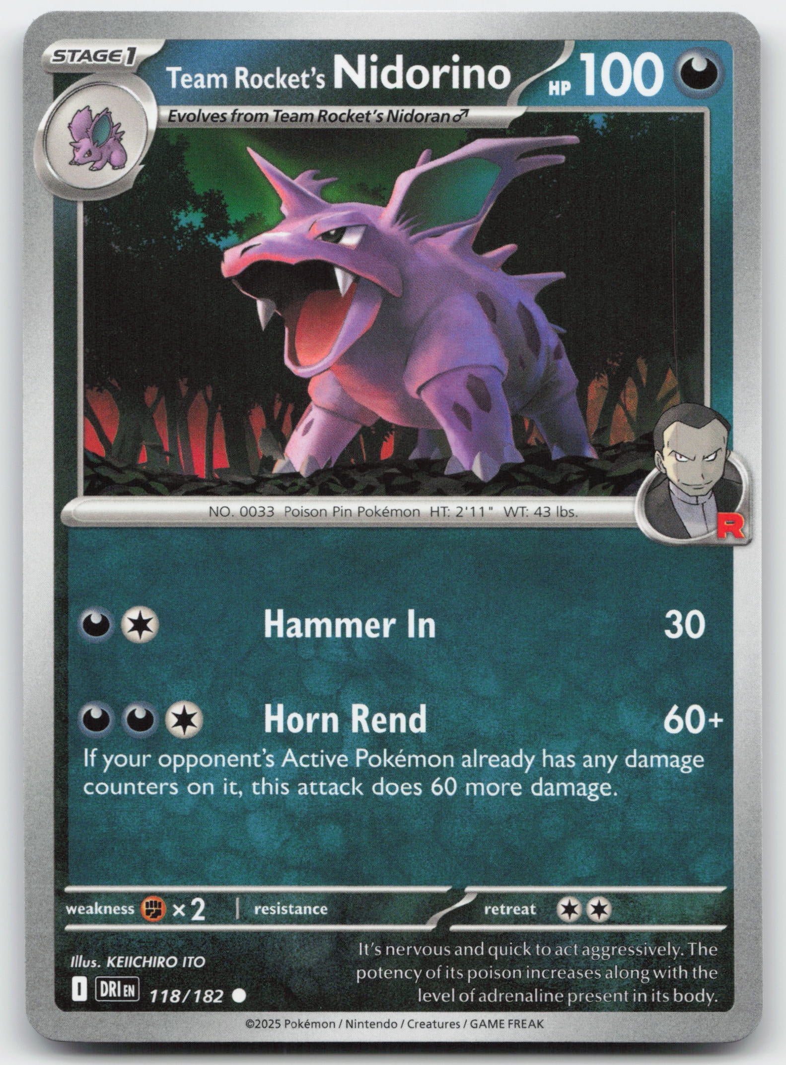 Team Rocket's Nidorino