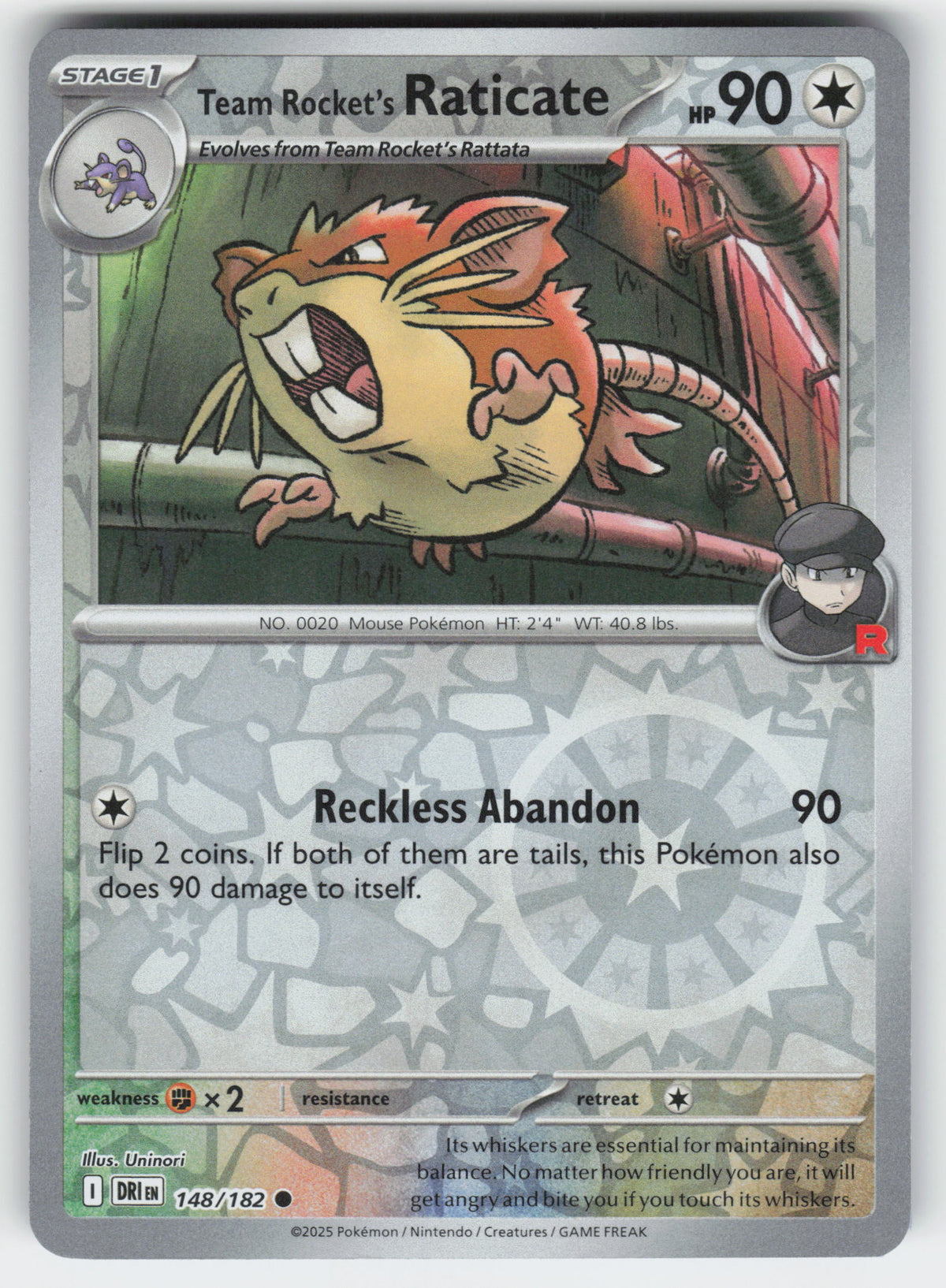 Team Rocket's Raticate - 148/182