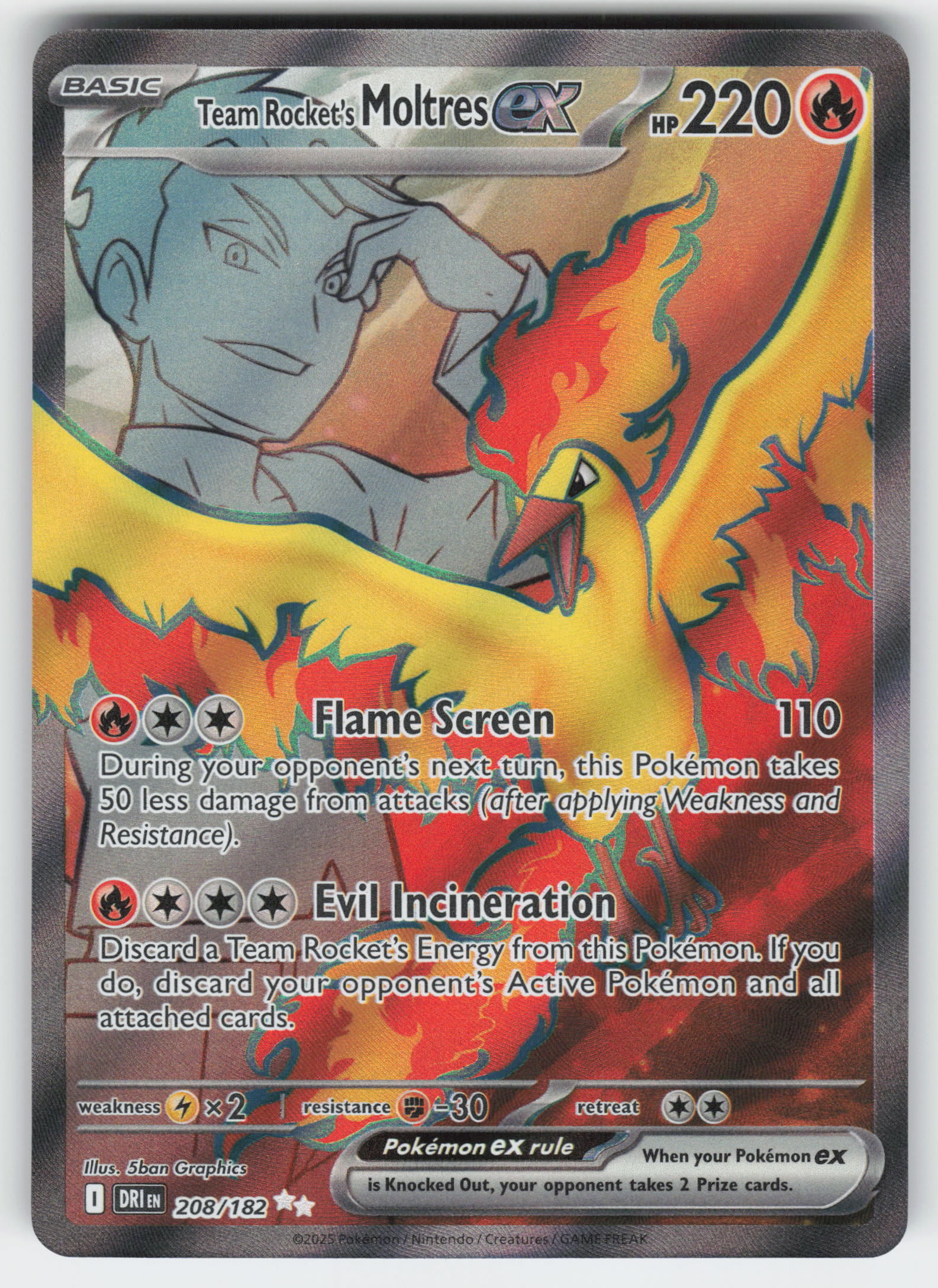 Team Rocket's Moltres ex - 208/182