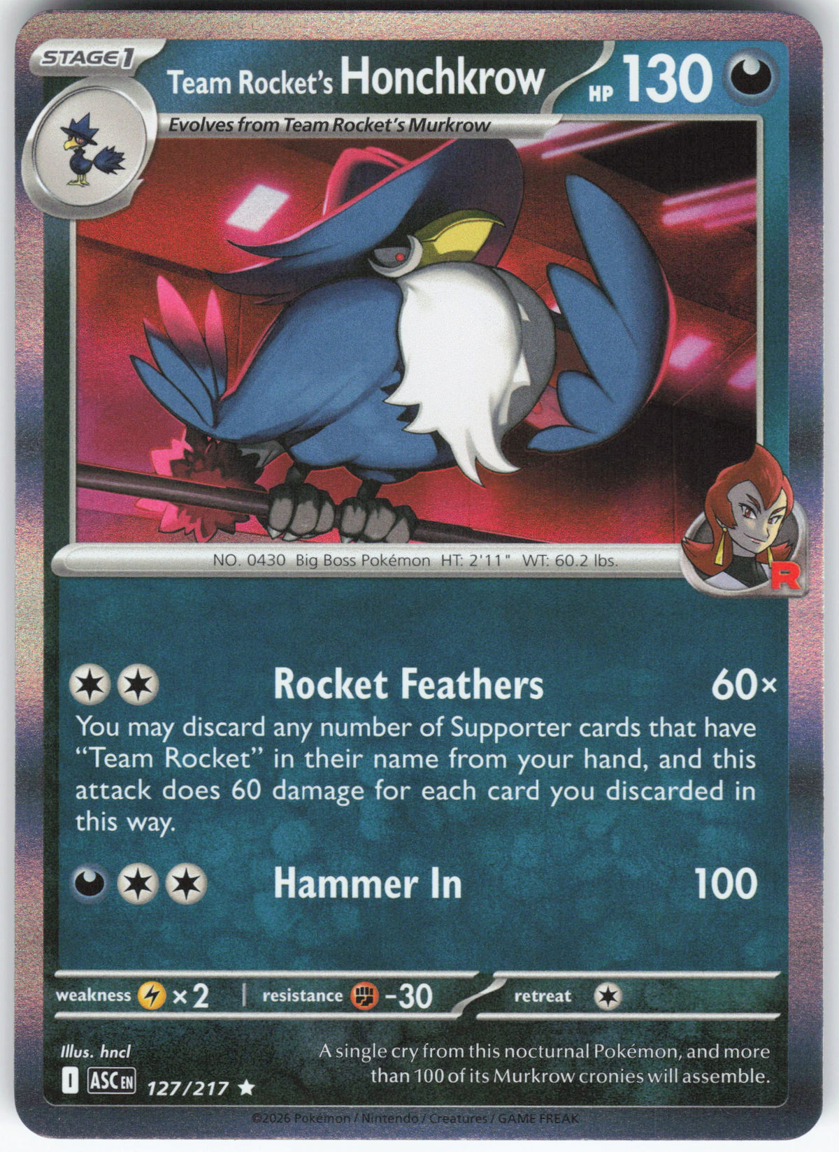 Team Rocket's Honchkrow