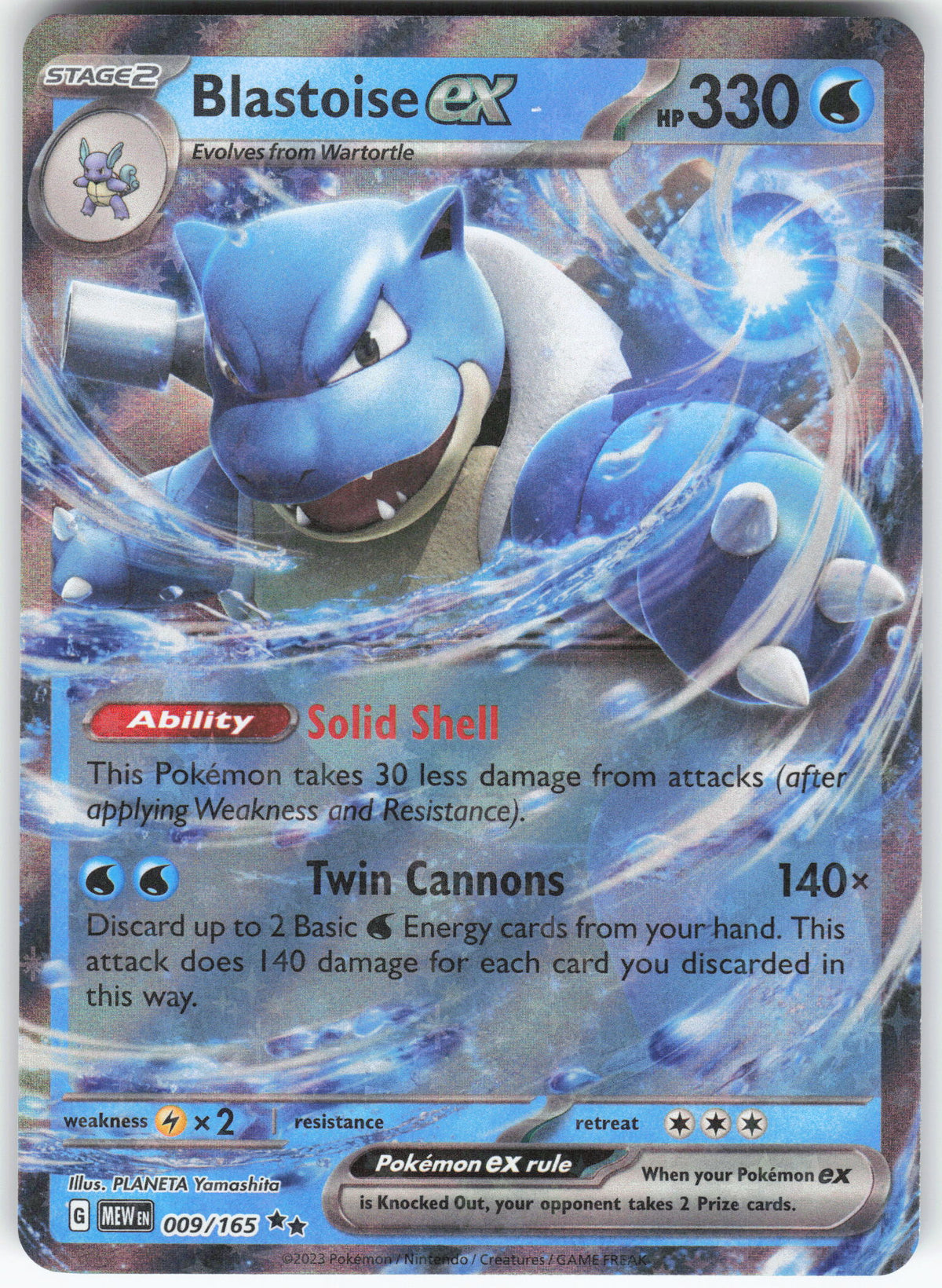 Blastoise ex - 009/165