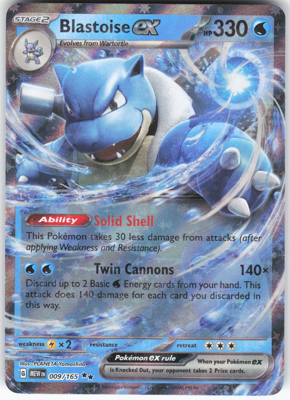 Blastoise ex - 009/165