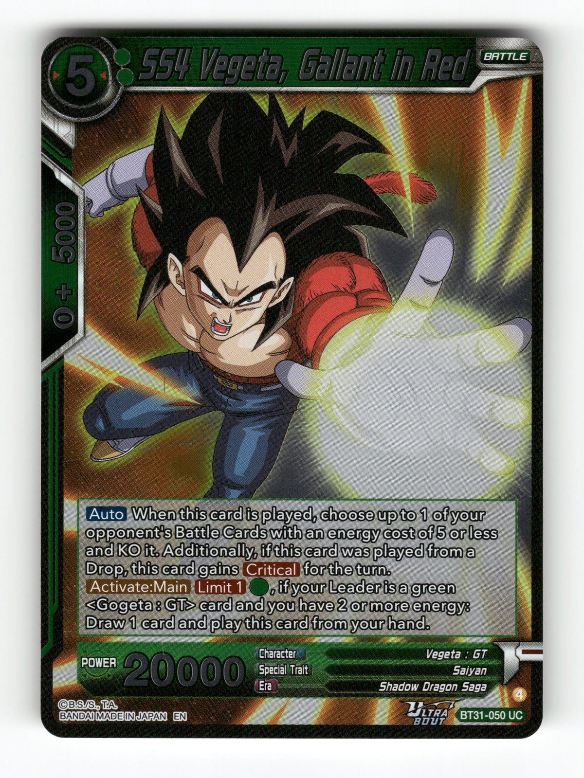 SS4 Vegeta, Gallant in Red