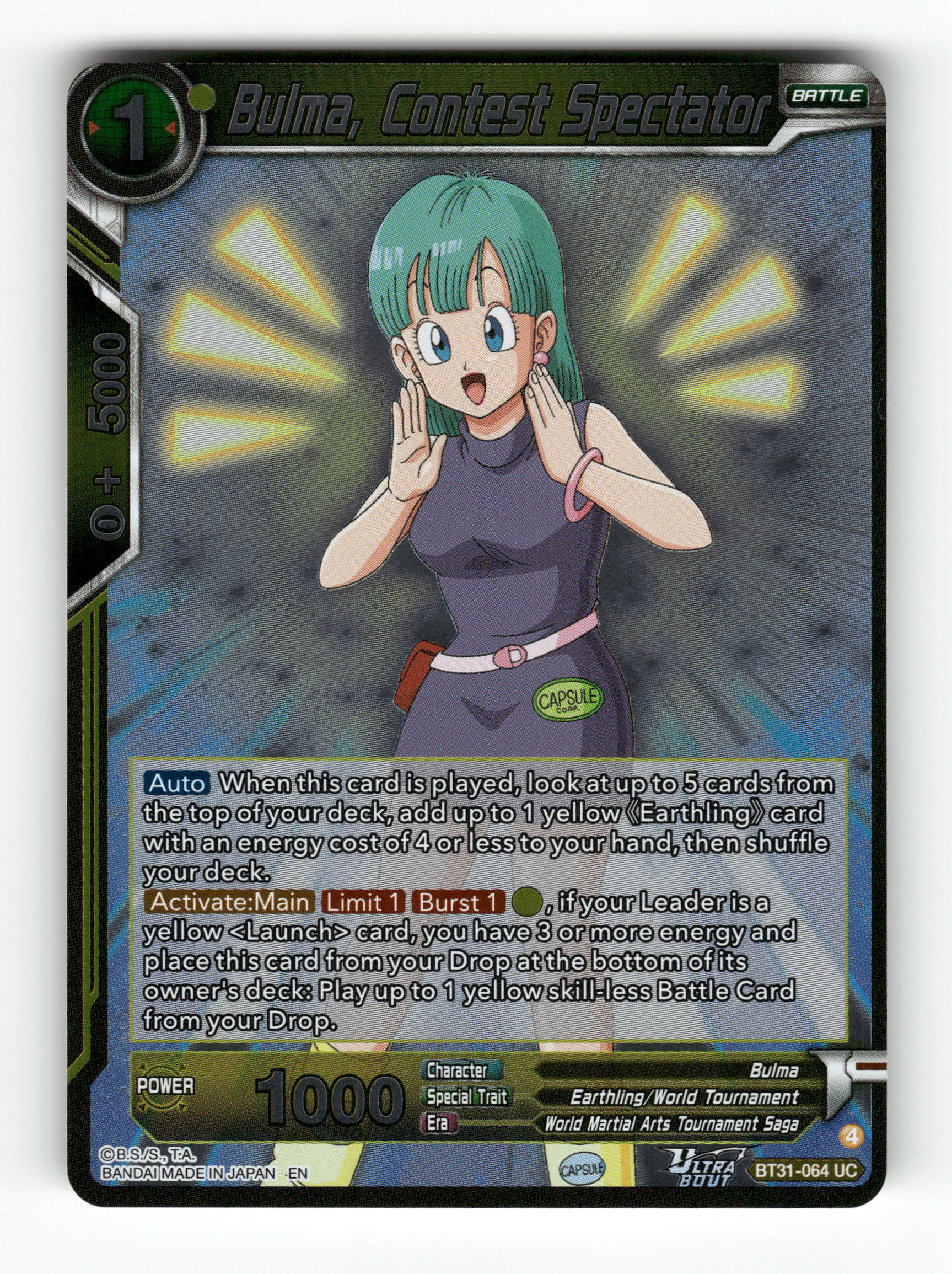 Bulma, Contest Spectator