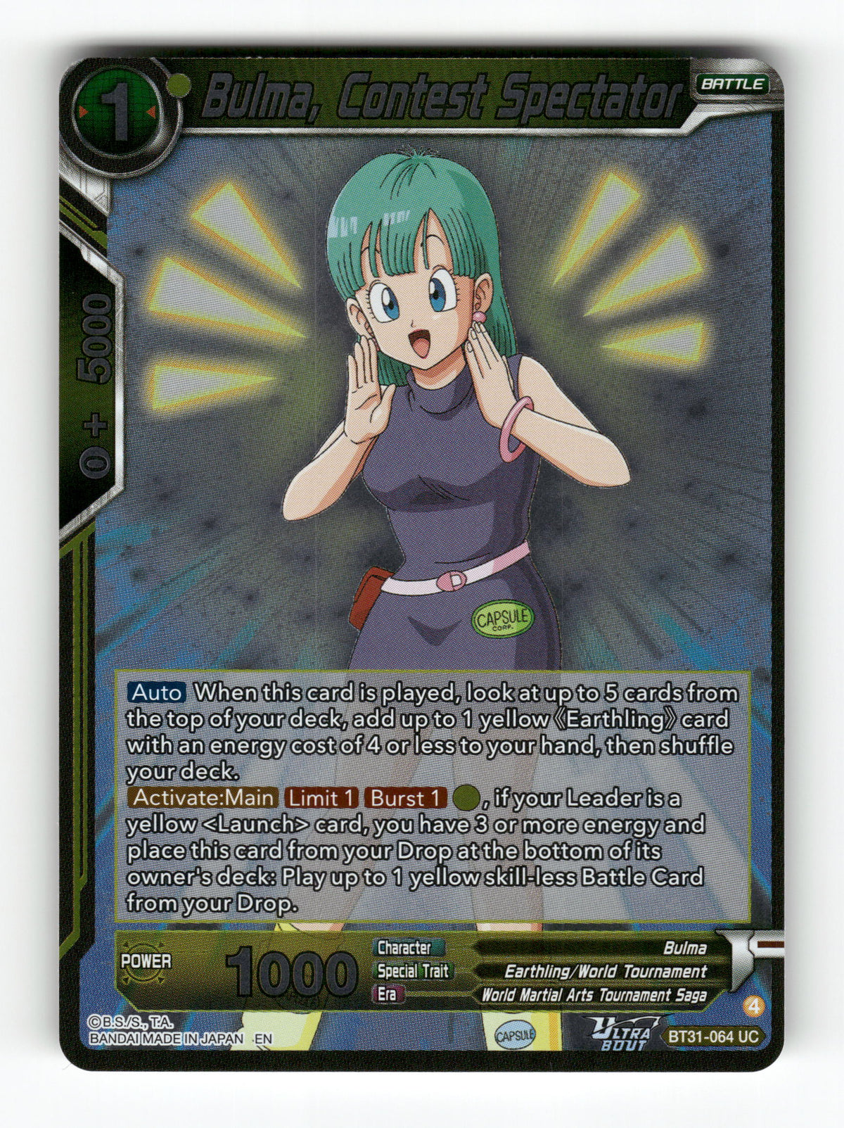 Bulma, Contest Spectator