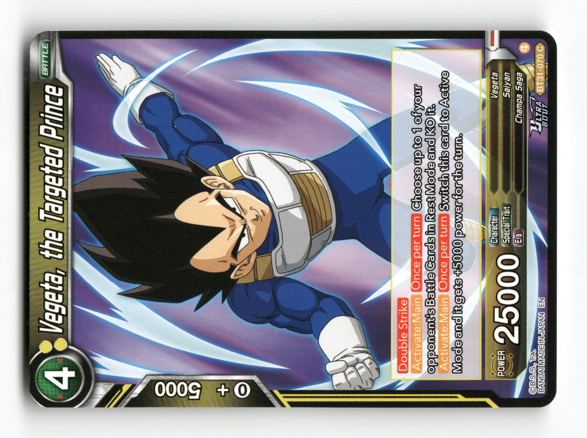 Vegeta, the Targeted Prince