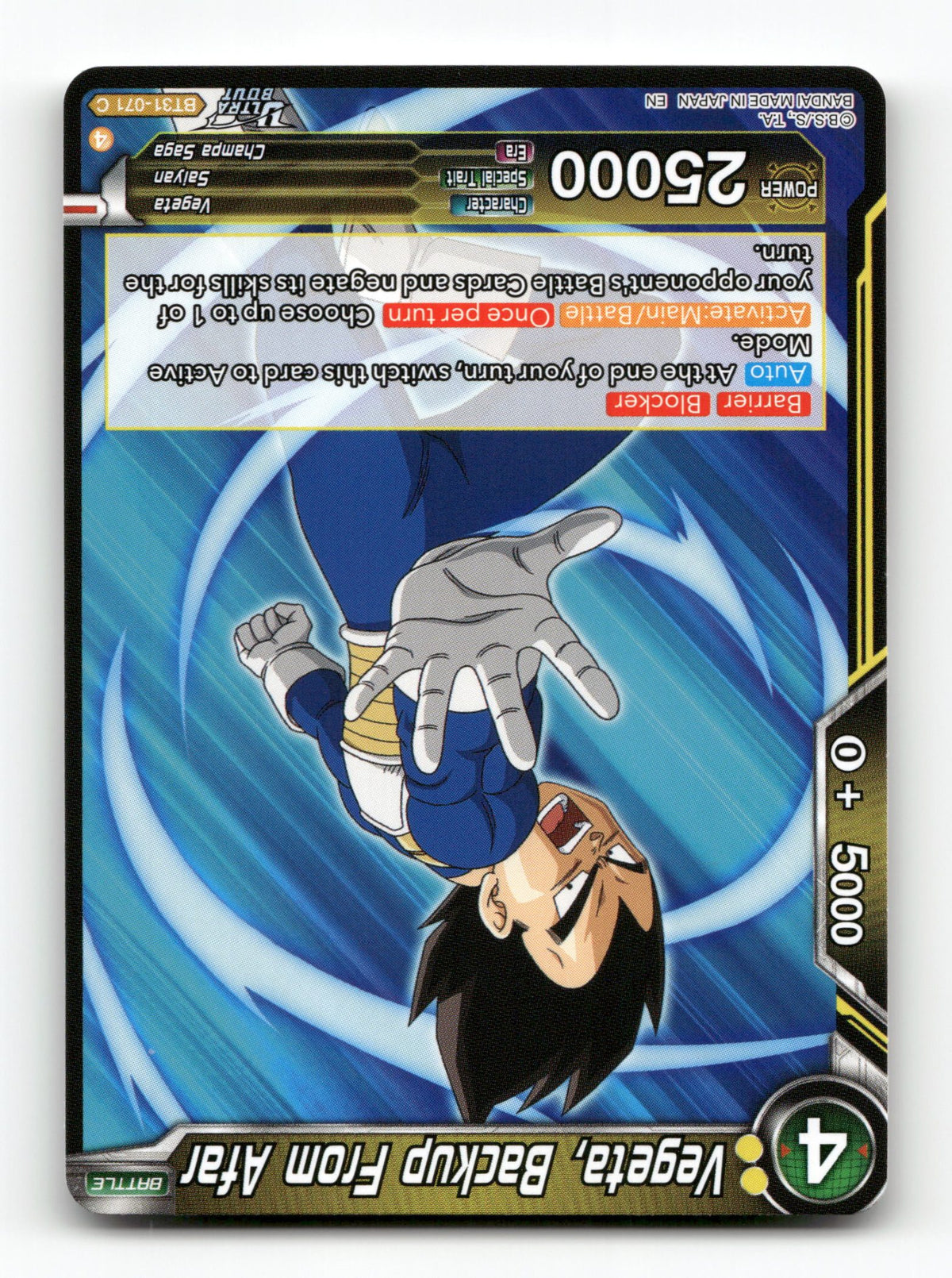 Vegeta, Backup From Afar