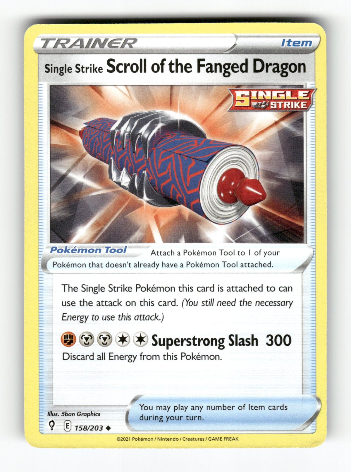 Single Strike Scroll of the Fanged Dragon