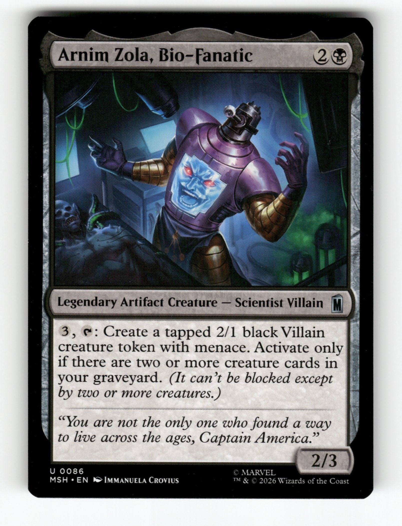 Arnim Zola, Bio-Fanatic