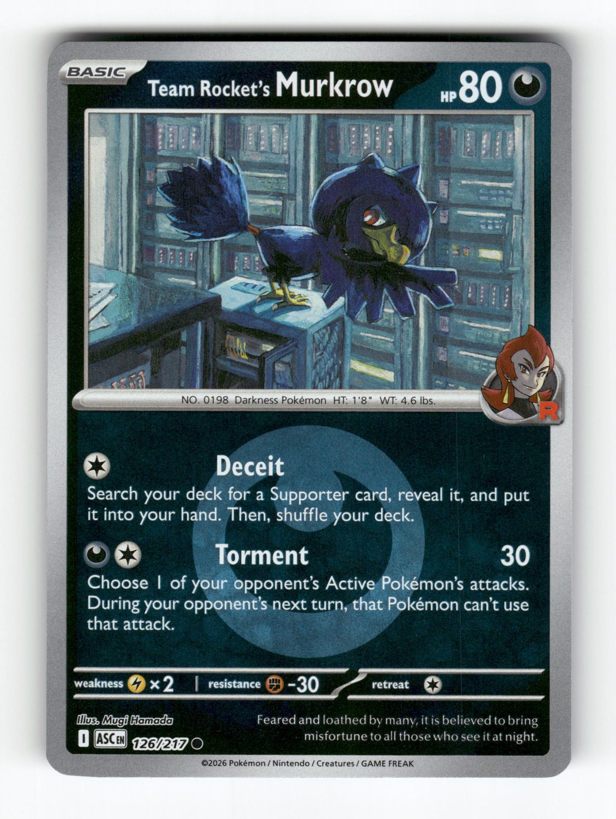 Team Rocket's Murkrow (Energy Symbol Pattern)