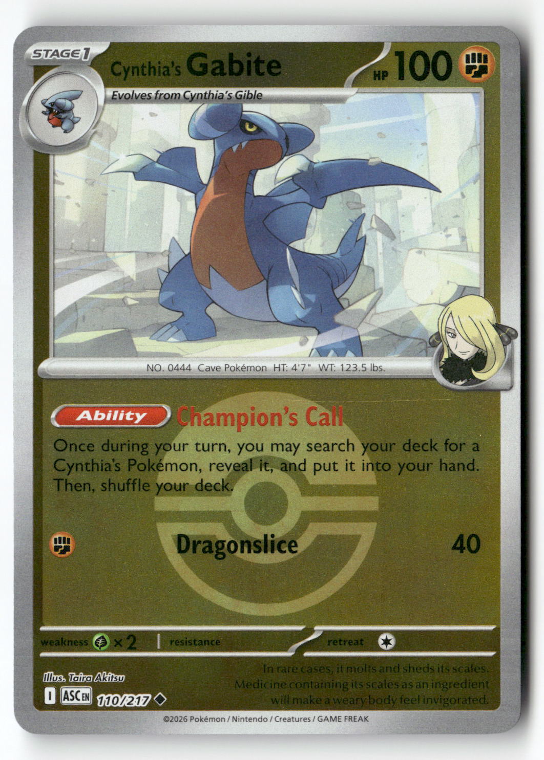 Cynthia's Gabite (Poke Ball)
