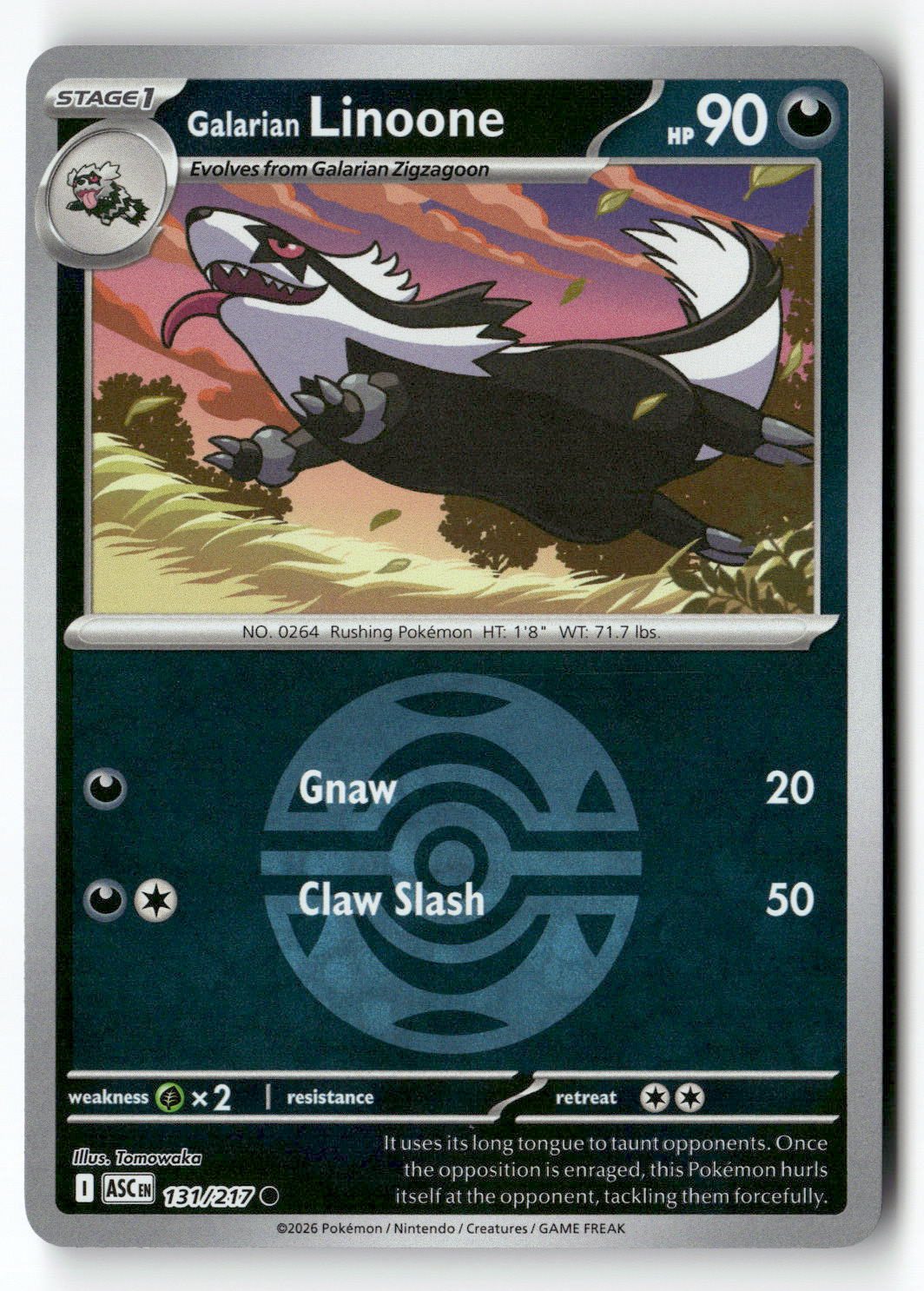 Galarian Linoone (Dusk Ball)
