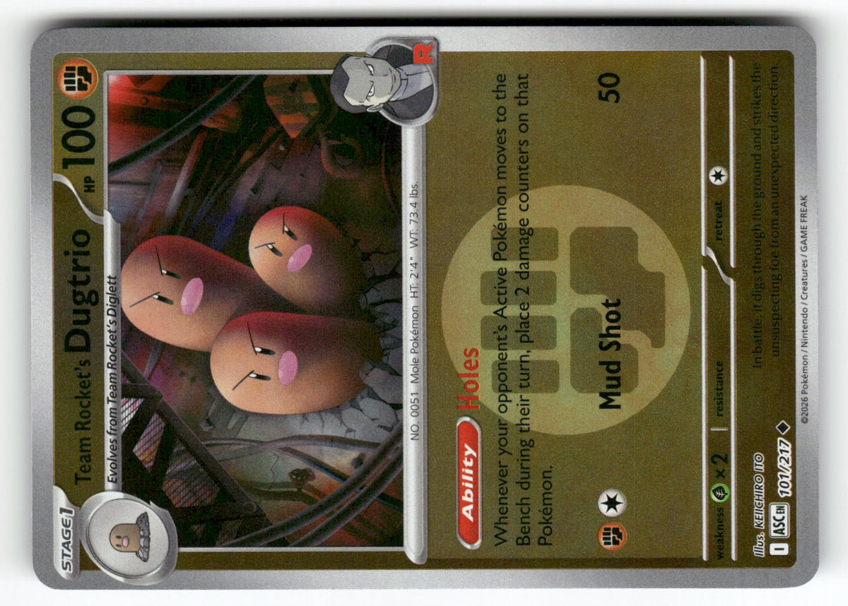 Team Rocket's Dugtrio - 101/217 (Energy Symbol Pattern)