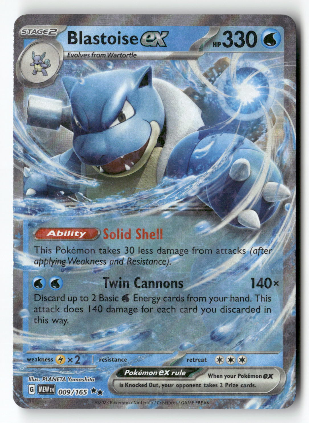 Blastoise ex - 009/165
