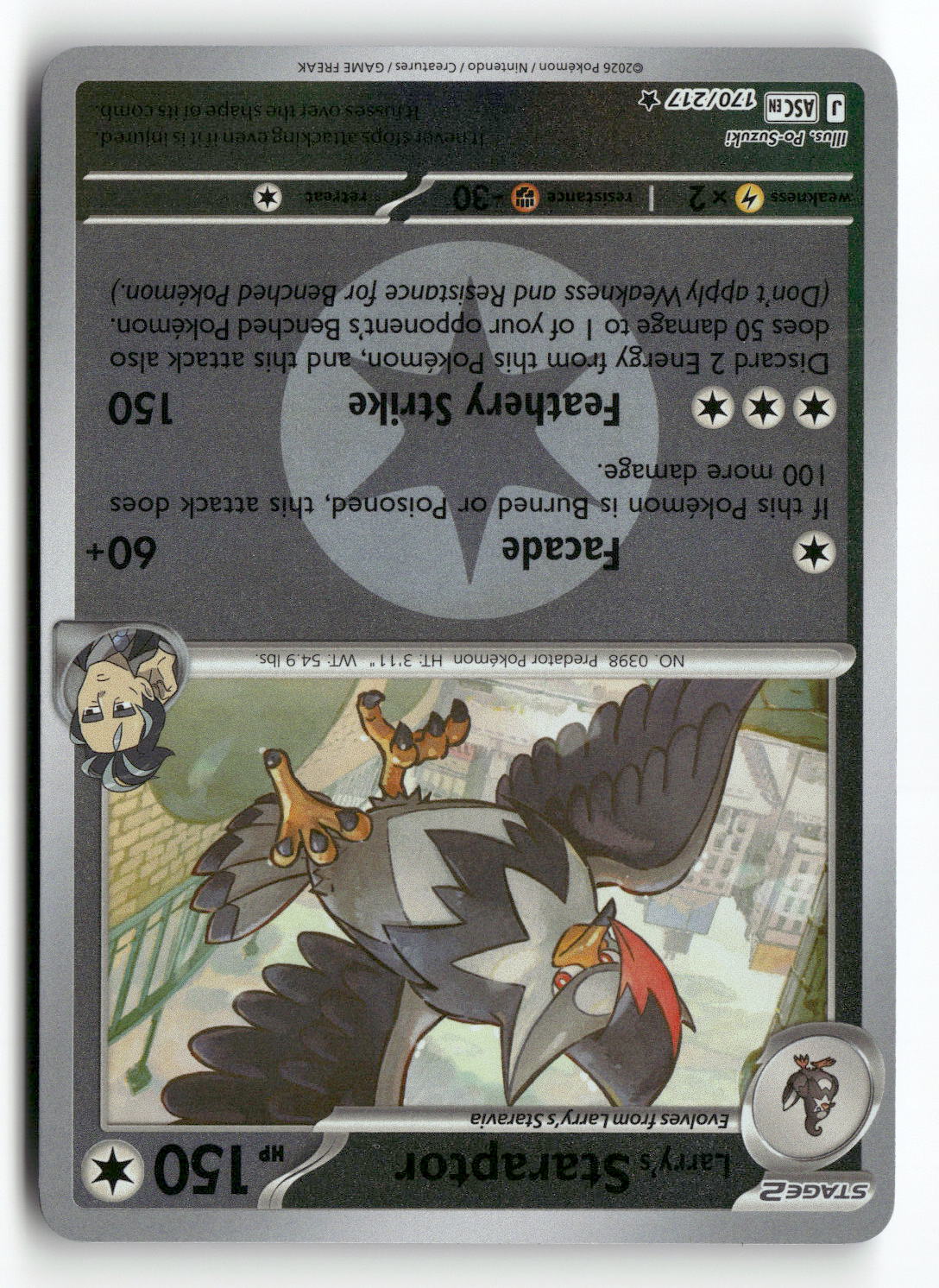 Larry's Staraptor - 170/217 (Energy Symbol Pattern)