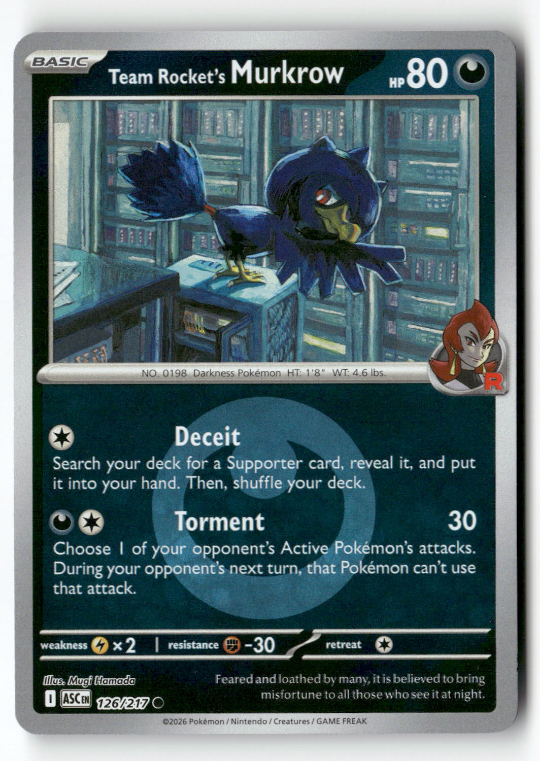 Team Rocket's Murkrow (Energy Symbol Pattern)