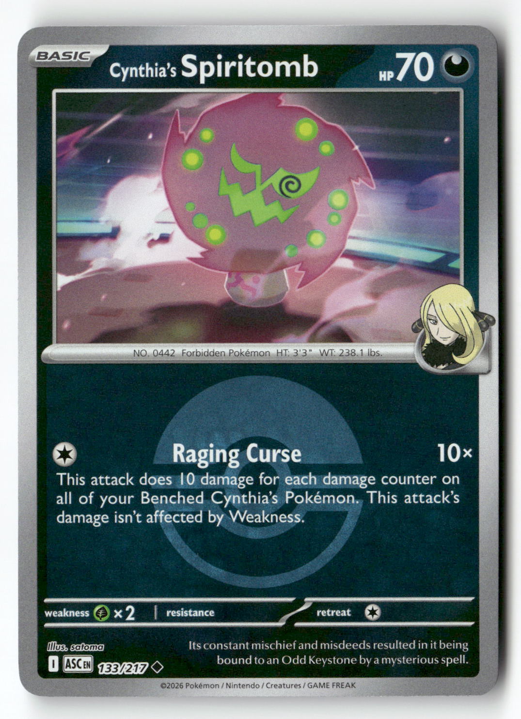 Cynthia's Spiritomb - 133/217 (Poke Ball)
