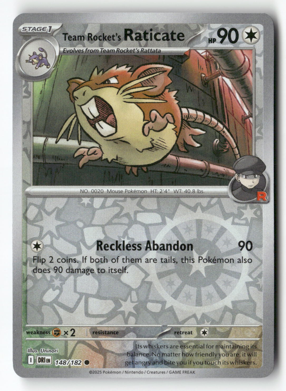 Team Rocket's Raticate - 148/182