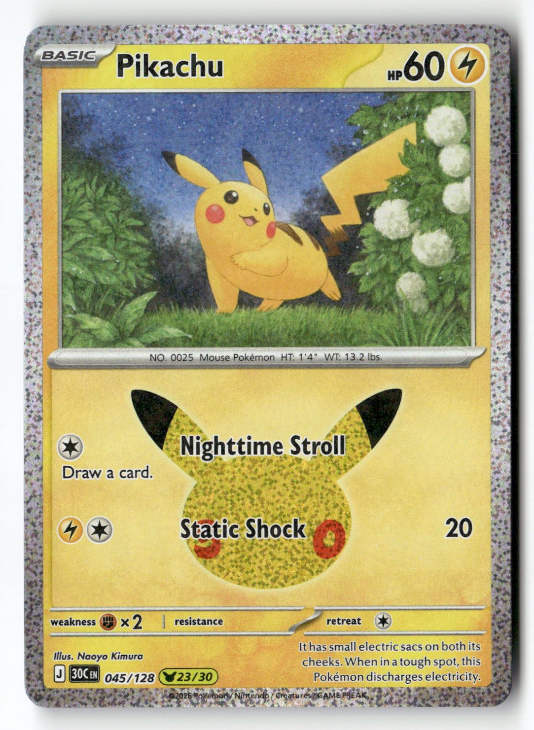 Pikachu - 045/128 | Near Mint / English / Holofoil